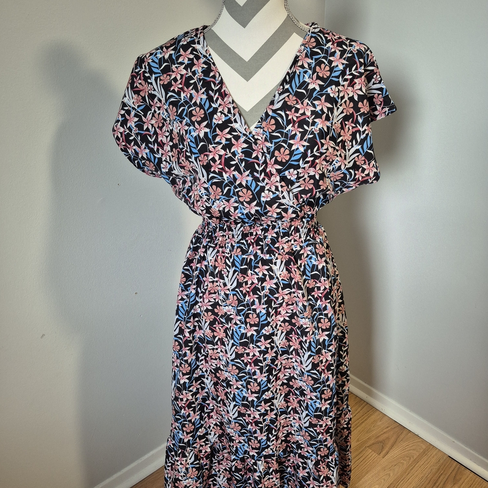 Floral V-Neck Wrap Dress